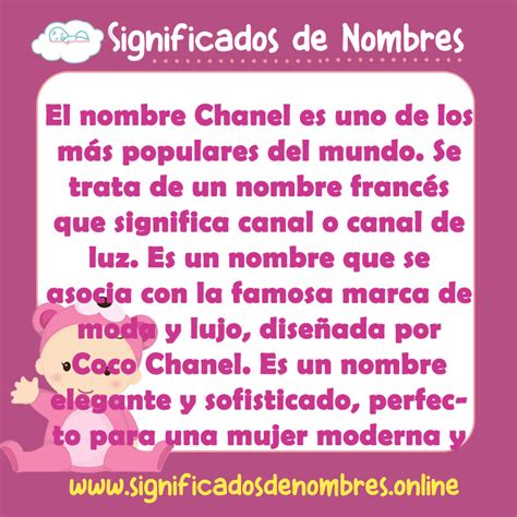 Nombre Chanel: Significado y origen 